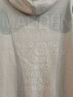 Steve Madden Beige Zip Front Hoodie